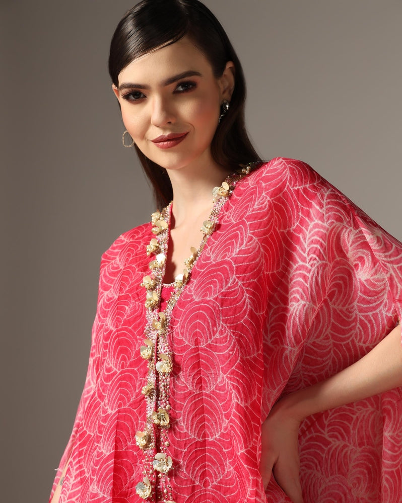 Red Long Jacket Set Yashodhara