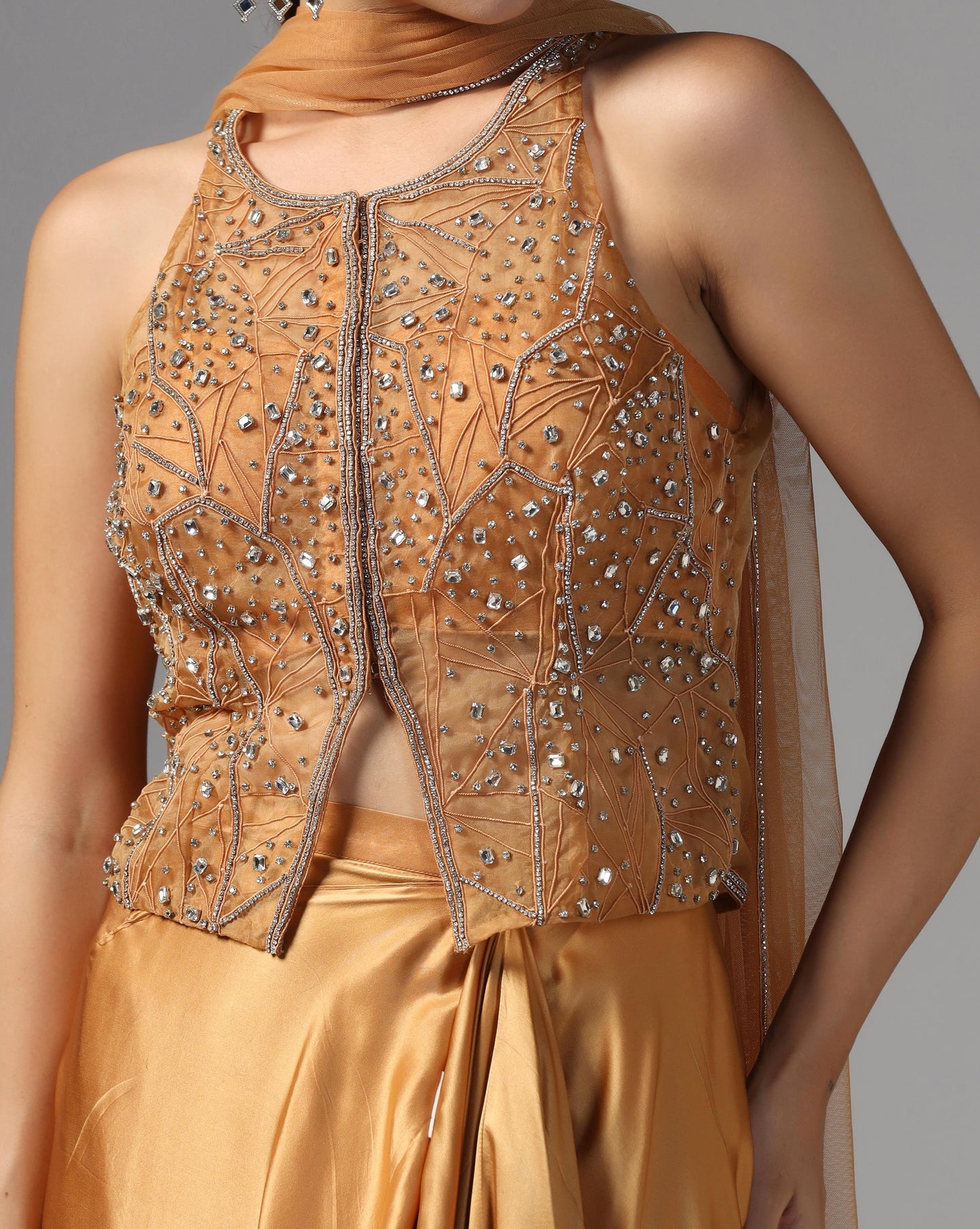 Amber Radiance Crystal-Studded Fusion Set
