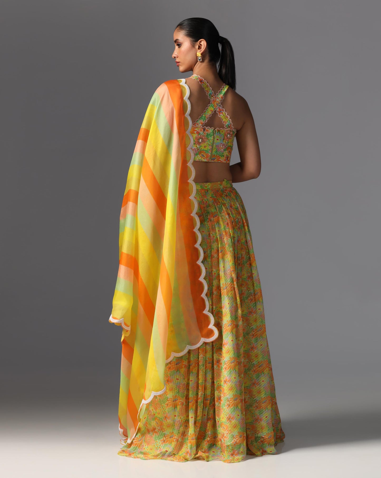 Tropical Bloom Printed Lehenga Set