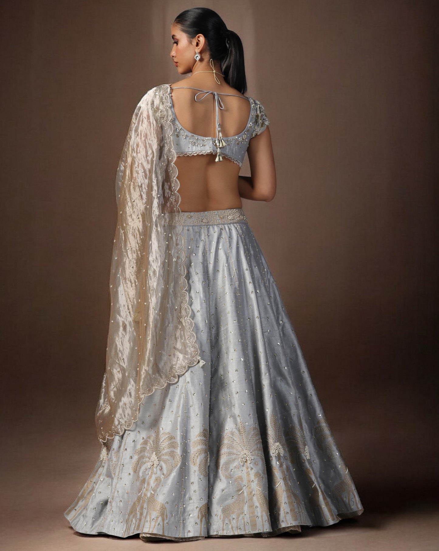 Moonlit Grace Embroidered Lehenga Set