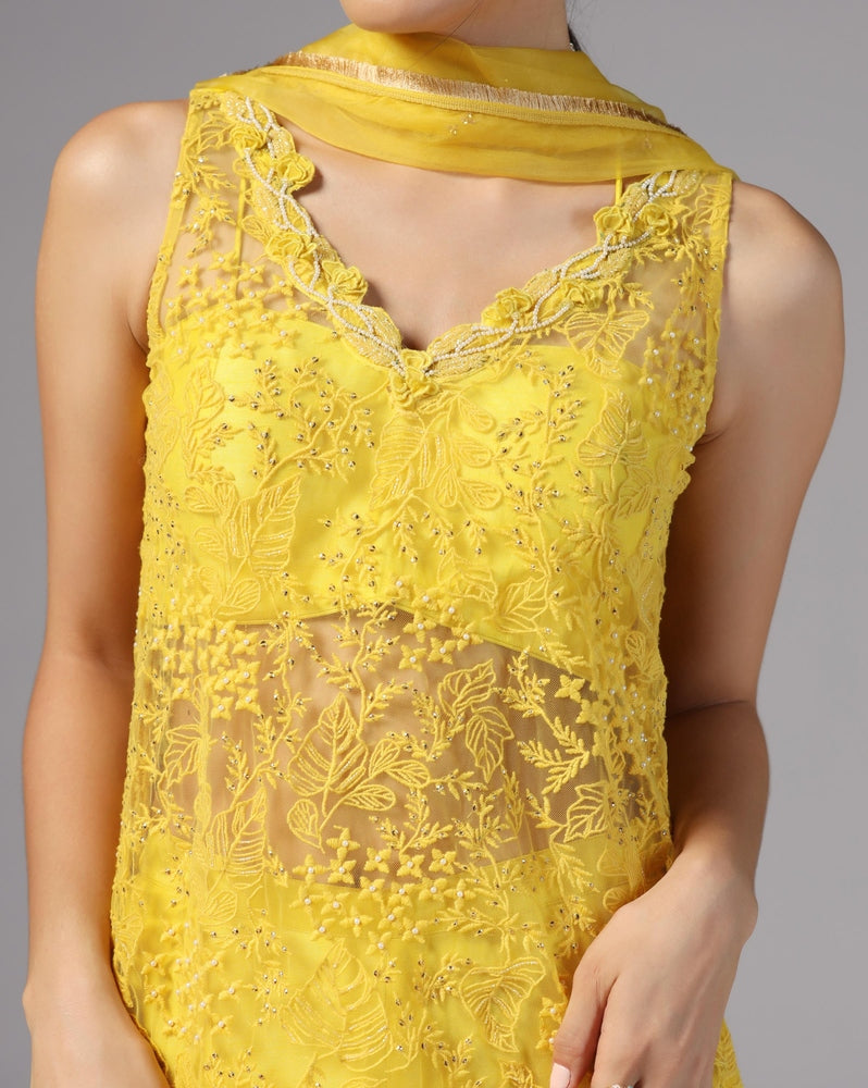 Yellow Kurti Set Yashodhara
