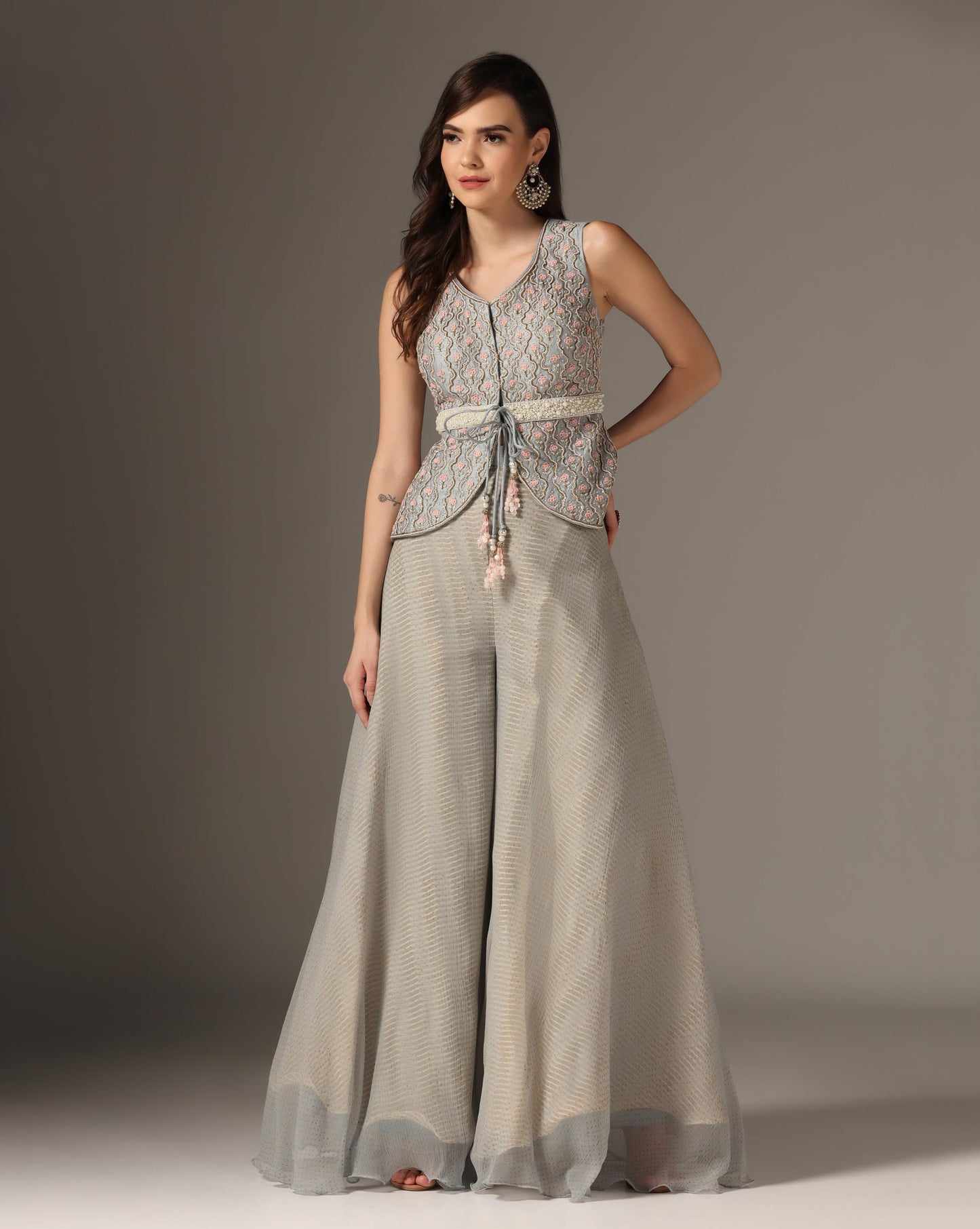 Mughal Jali Peplum Set