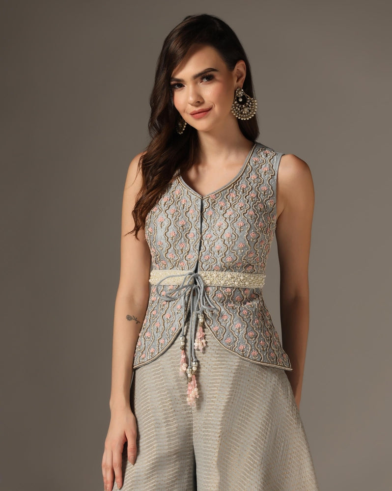 Mughal Jali Peplum Set Yashodhara