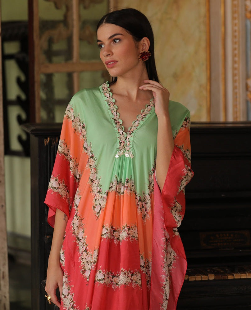 Sunset Bloom Kaftan Set Yashodhara