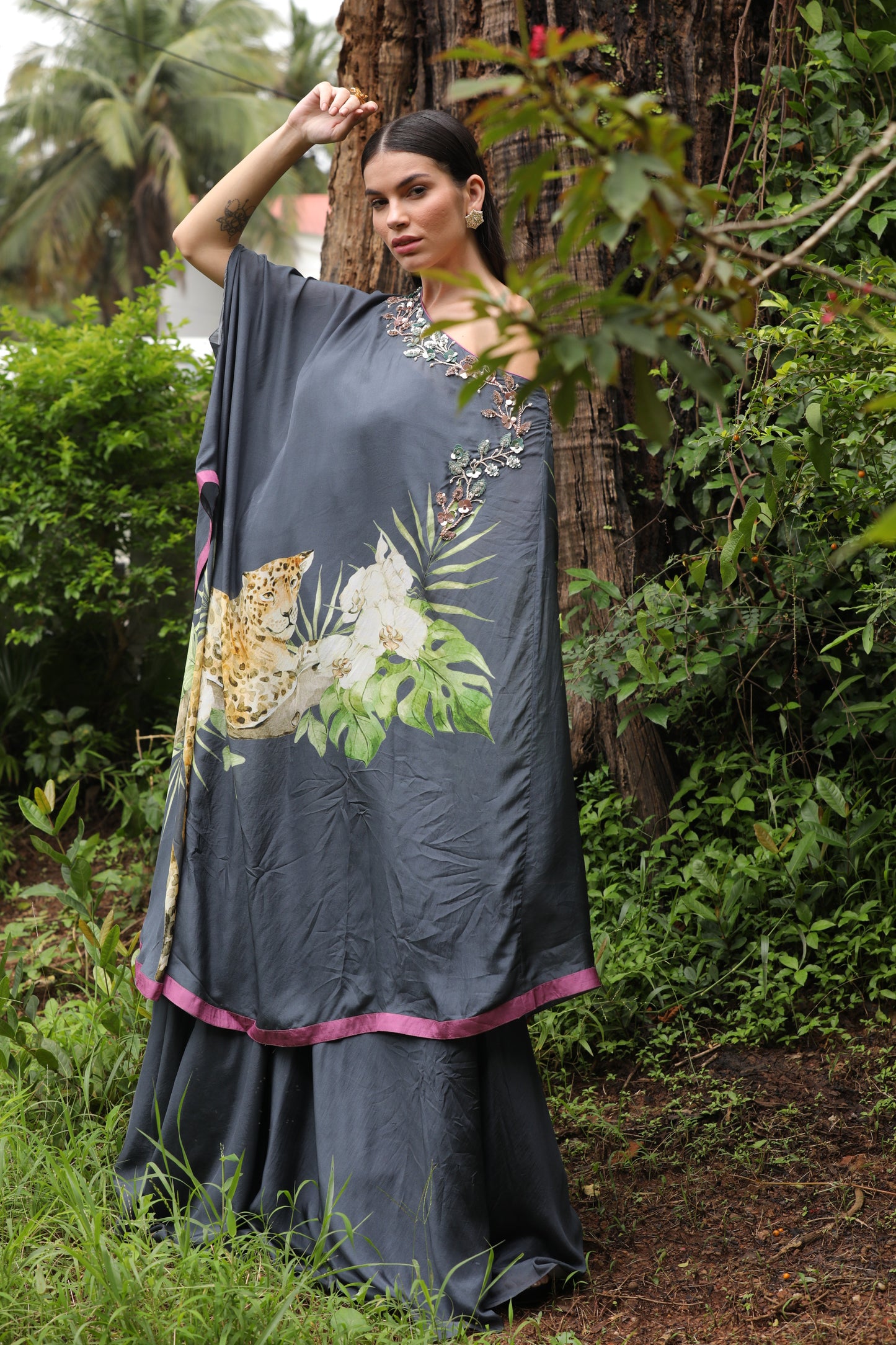 Midnight Safari Drape Kaftan Yashodhara