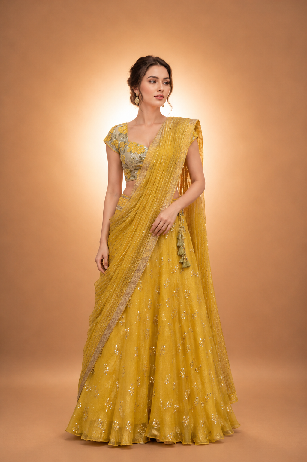 Sunehri Noor Lehenga