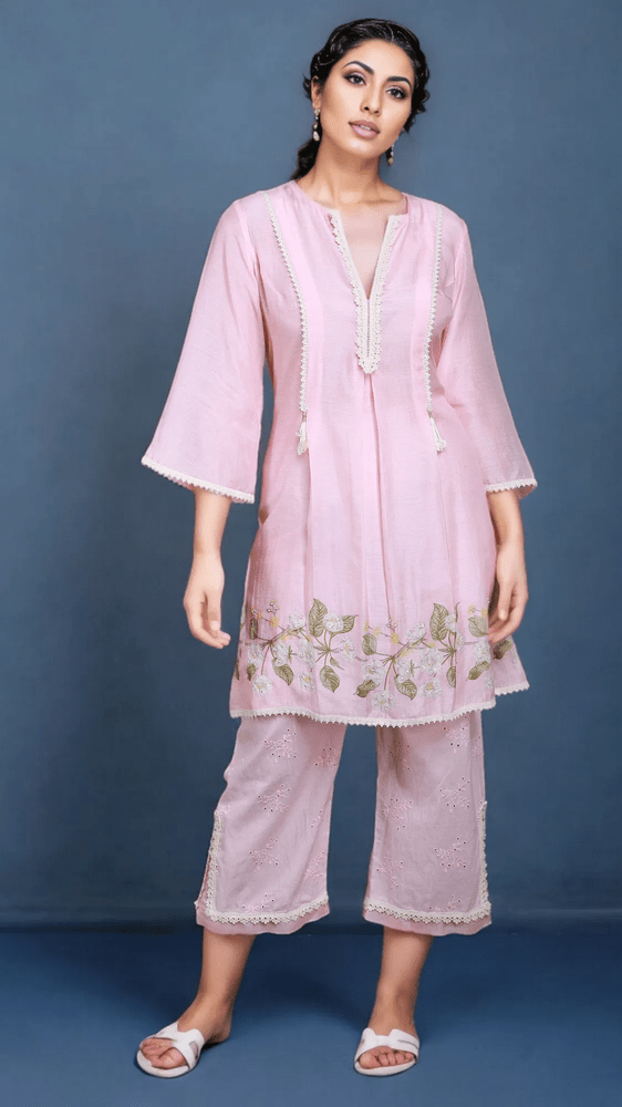 Cotton Silk Floral Print Kurti Yashodhara