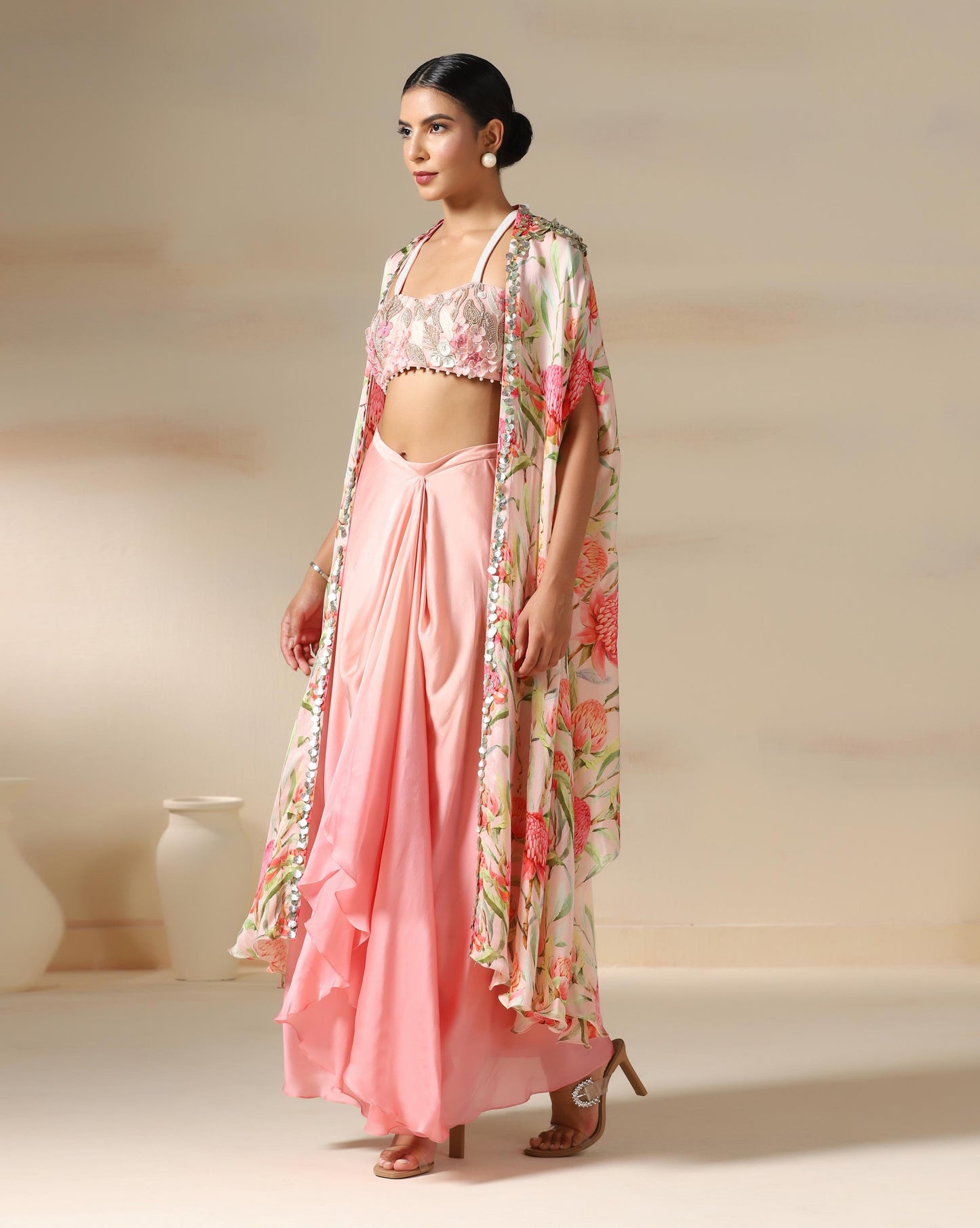 Blush Bloom Cape Set