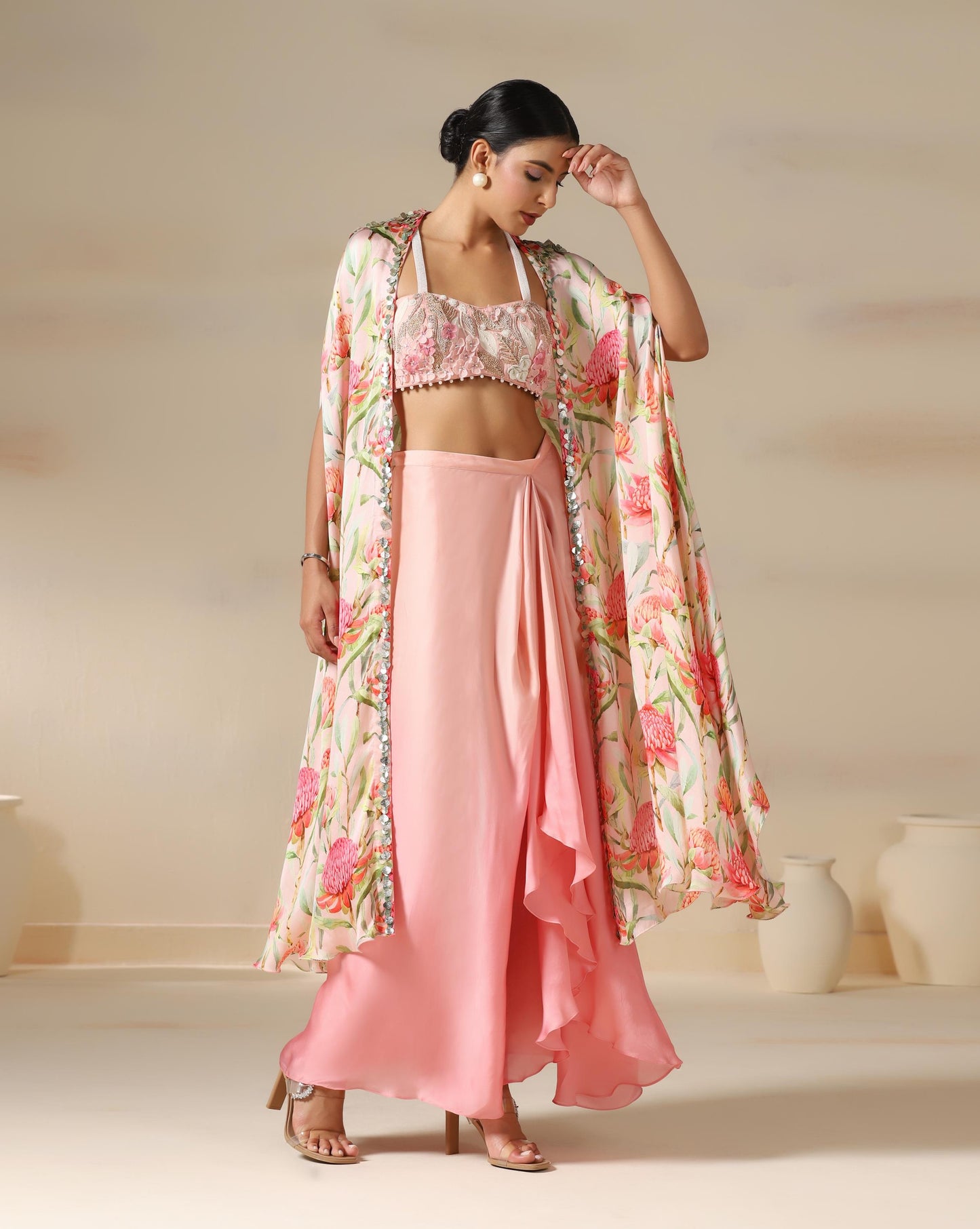 Blush Bloom Cape Set