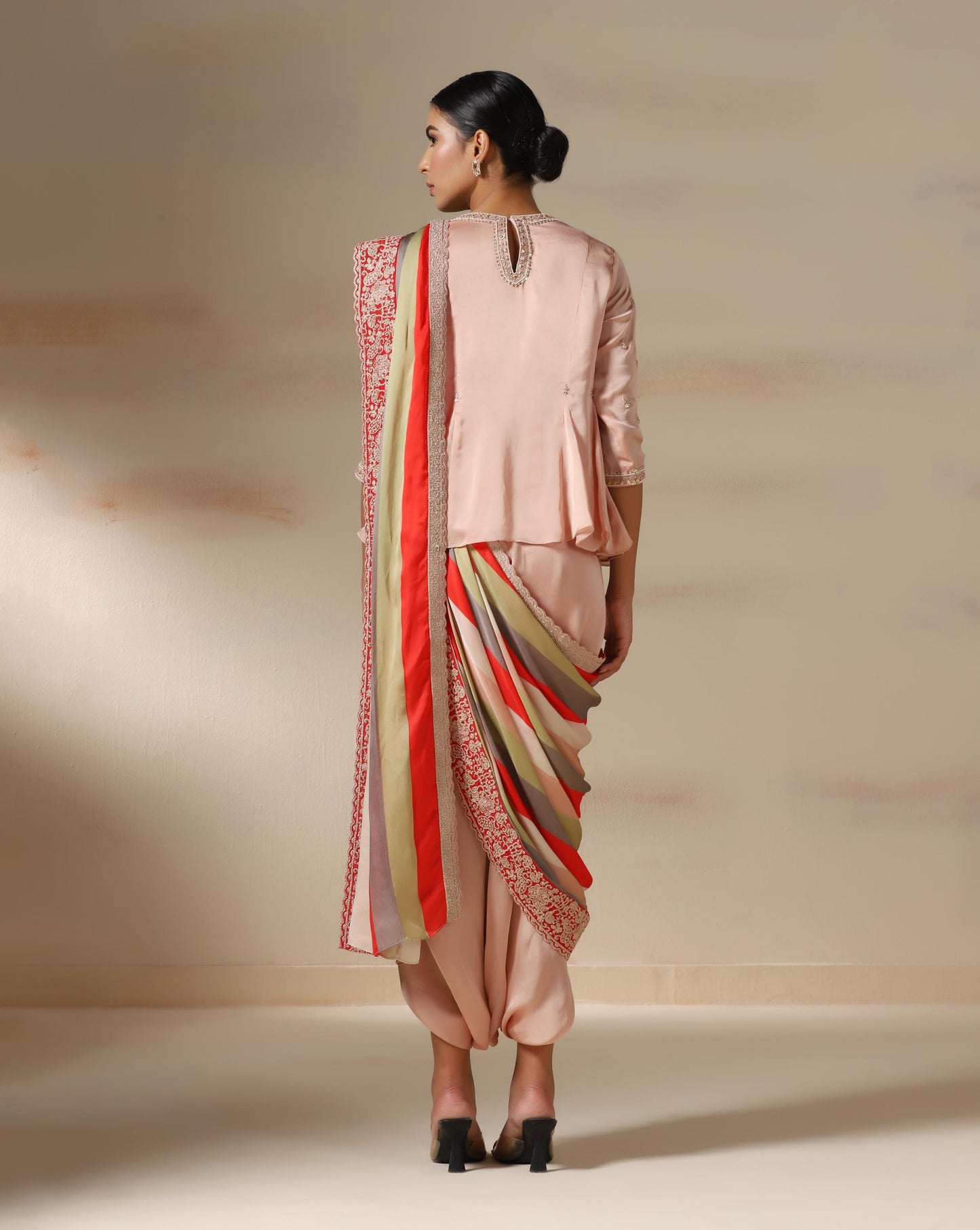 Blush Royale Drape Ensemble
