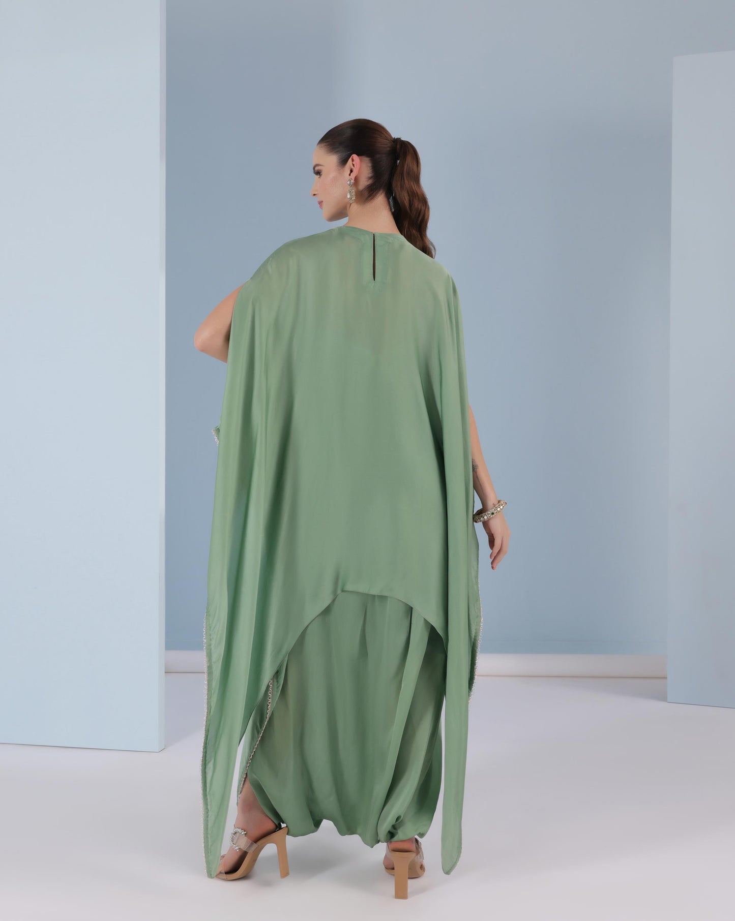 Sage Mirage Kaftan Gown