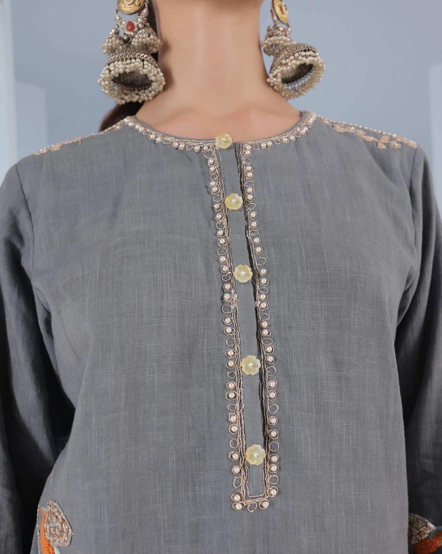 Smoky Pearl Kurta Set
