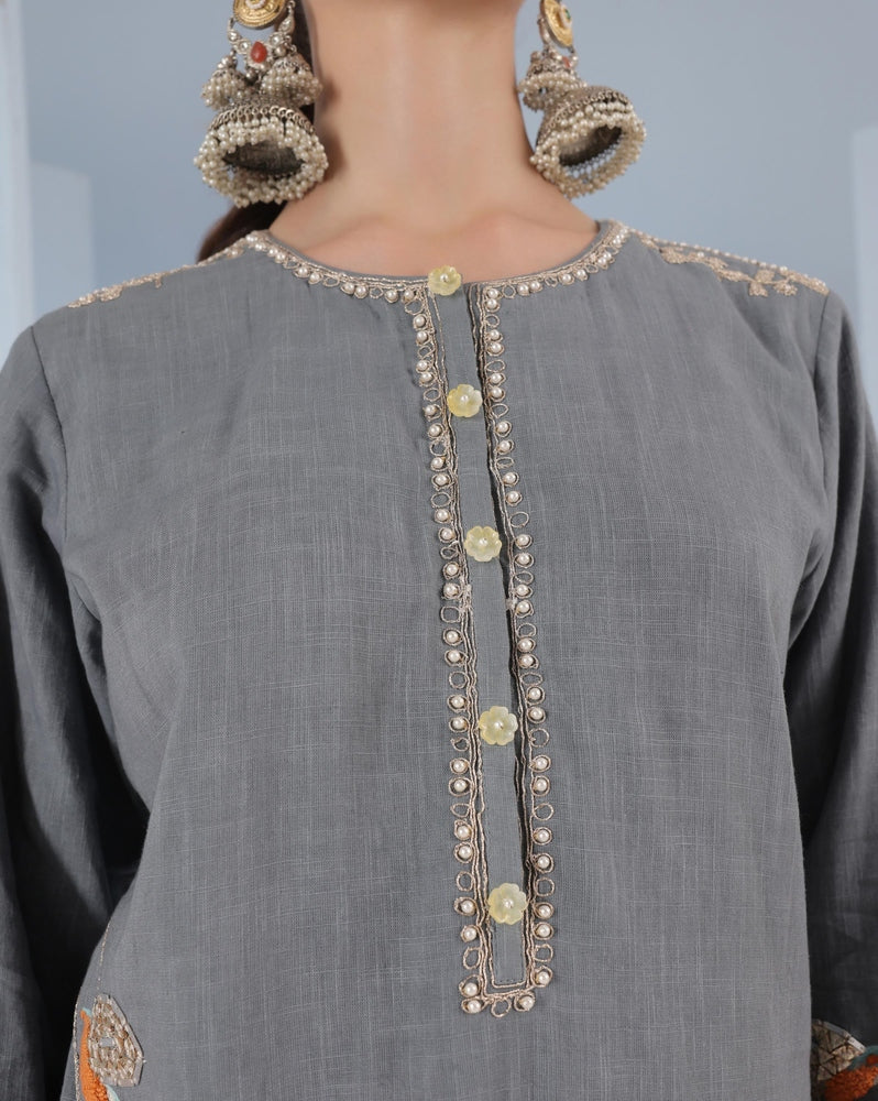 Smoky Pearl Kurta Set Yashodhara