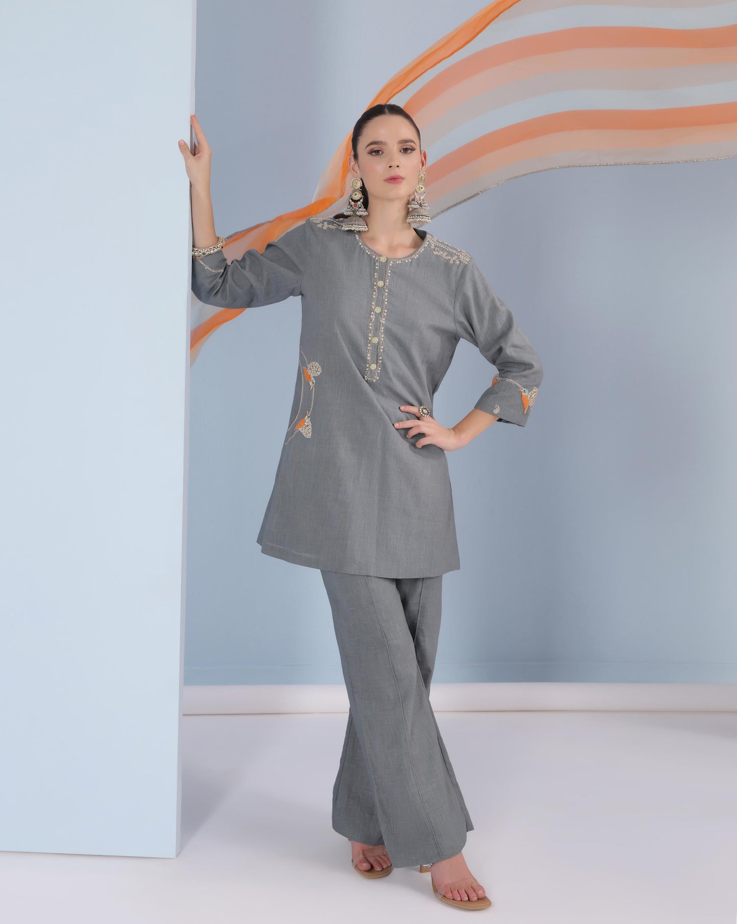 Smoky Pearl Kurta Set