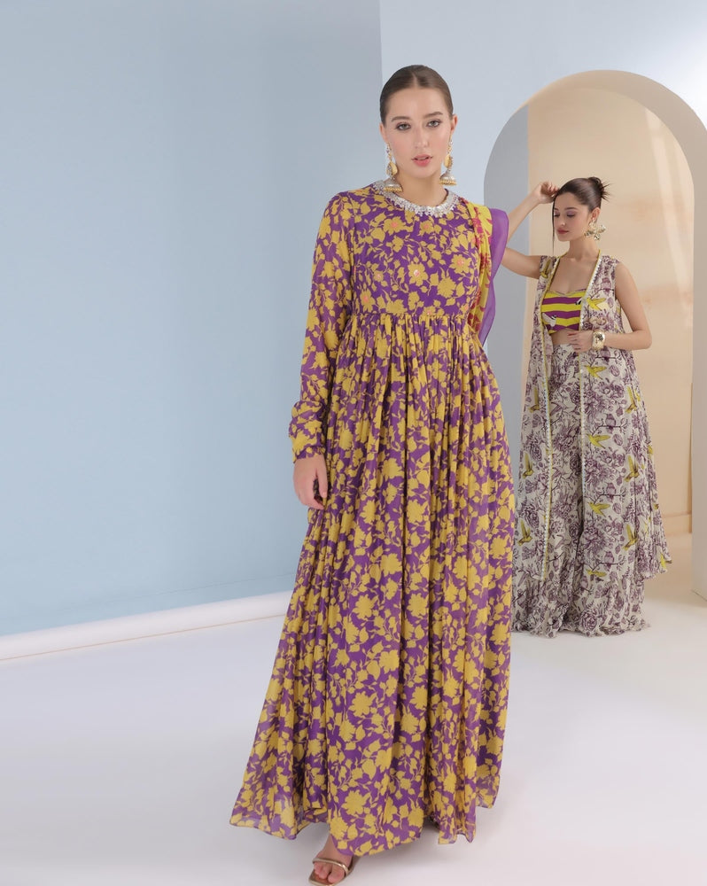 Golden Orchid Maxi Dress Yashodhara