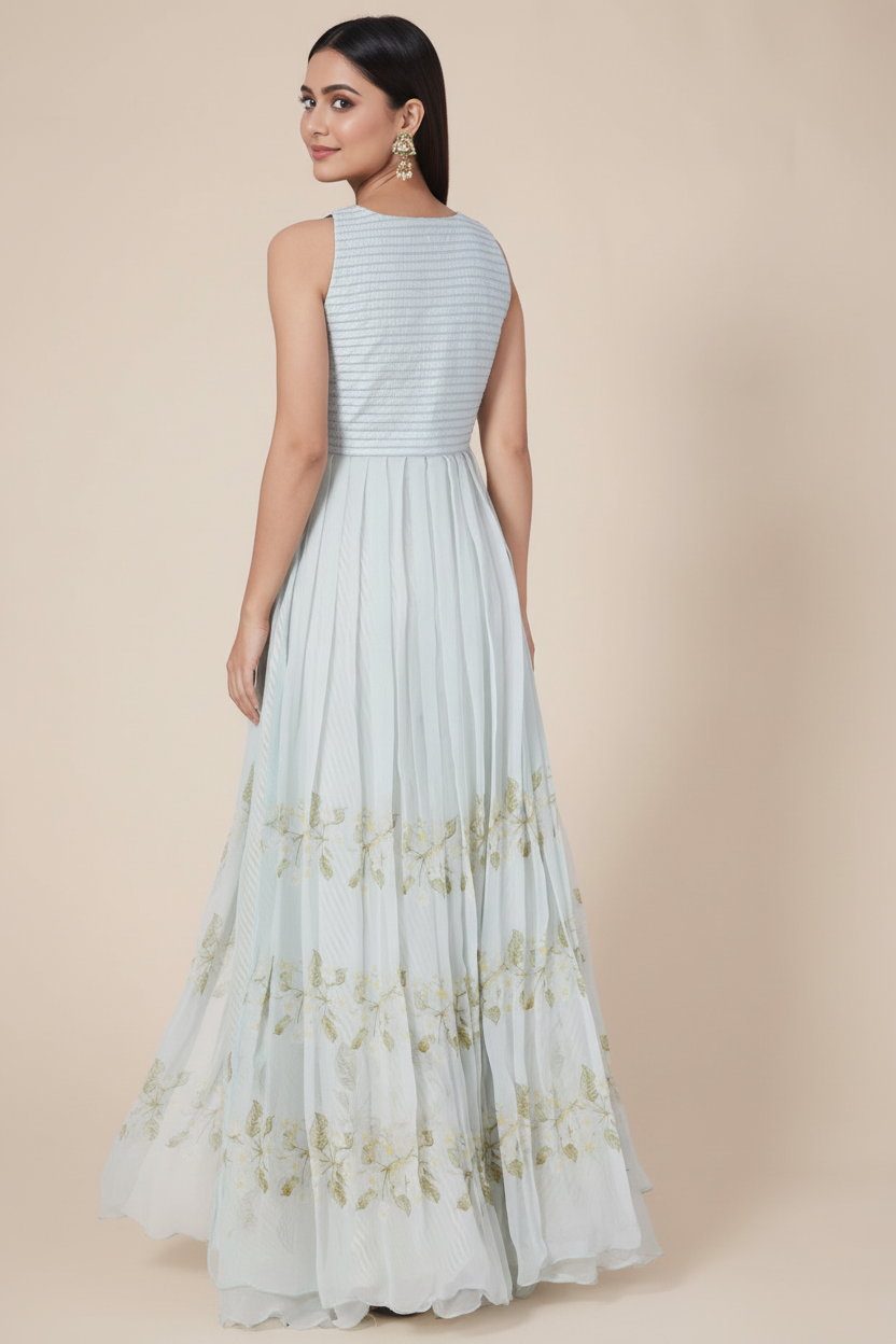 Sky blue Digital Printed Kurta Set