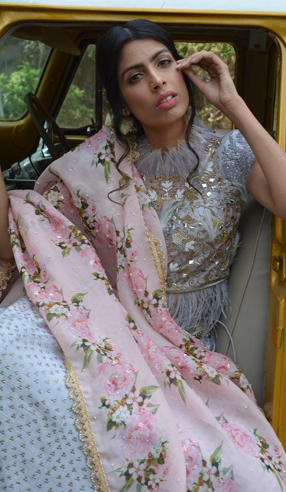 MIRROR WORK LEHENGA SET Yashodhara