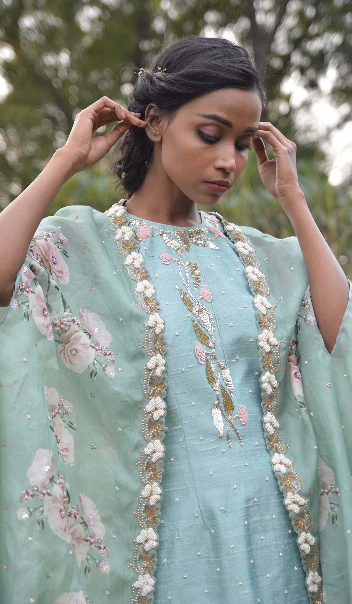BUTTERCUP RAW SILK DIGITAL PRINTED SUIT
