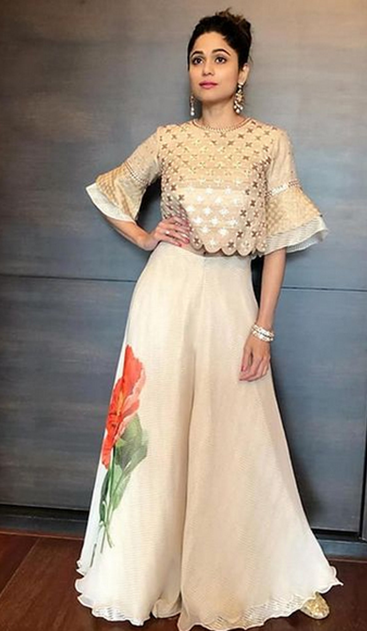 CROPTOP PALAZZO SET – Yashodhara - Main Image