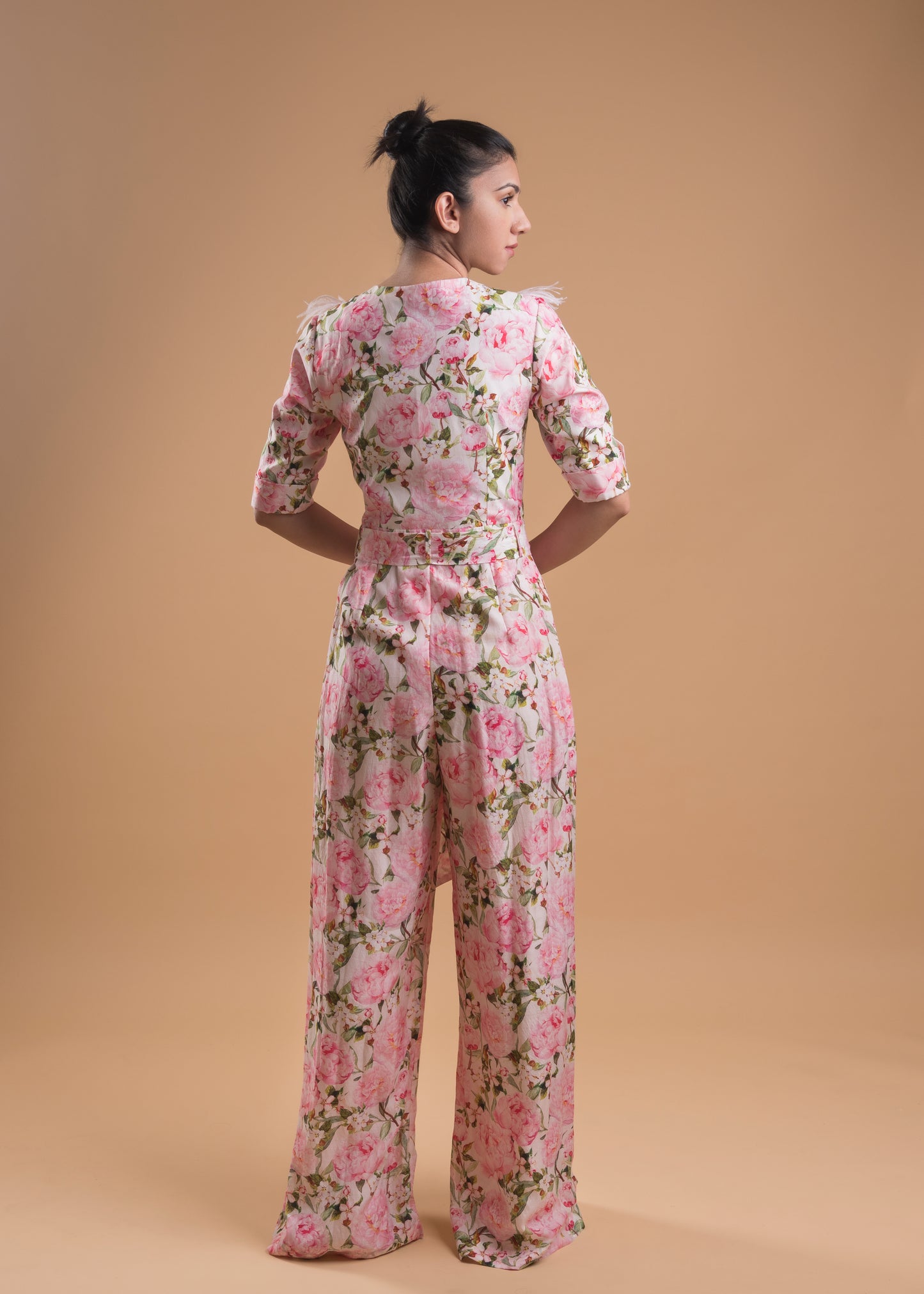 PEONIES PRINT JUMPSUIT Yashodhara
