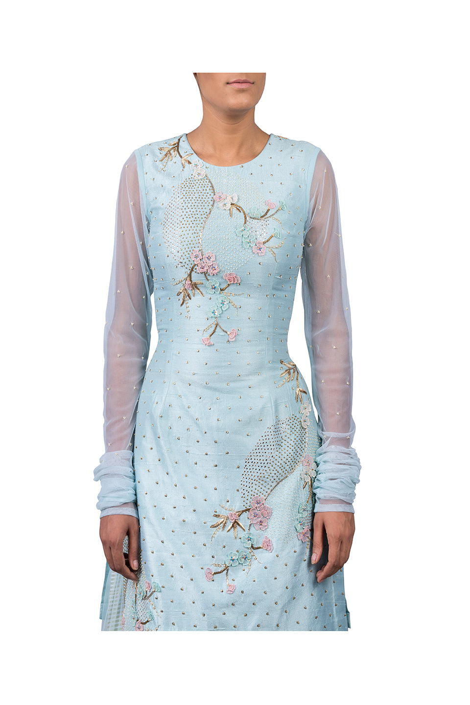 JAPANESE CIRCLE EMBROIDERED SUIT SHARARA