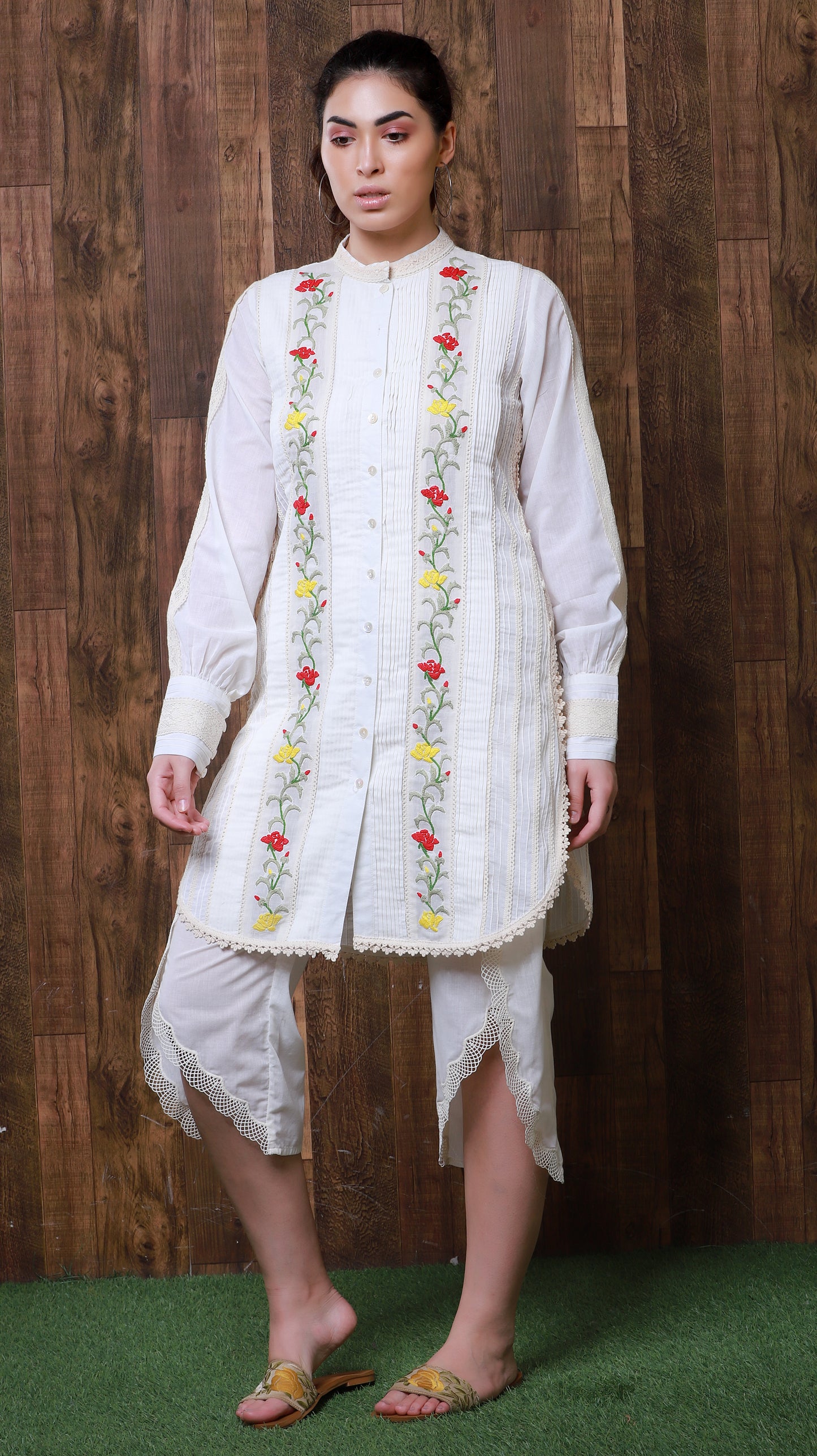 Crochet scallop overlapped bottom