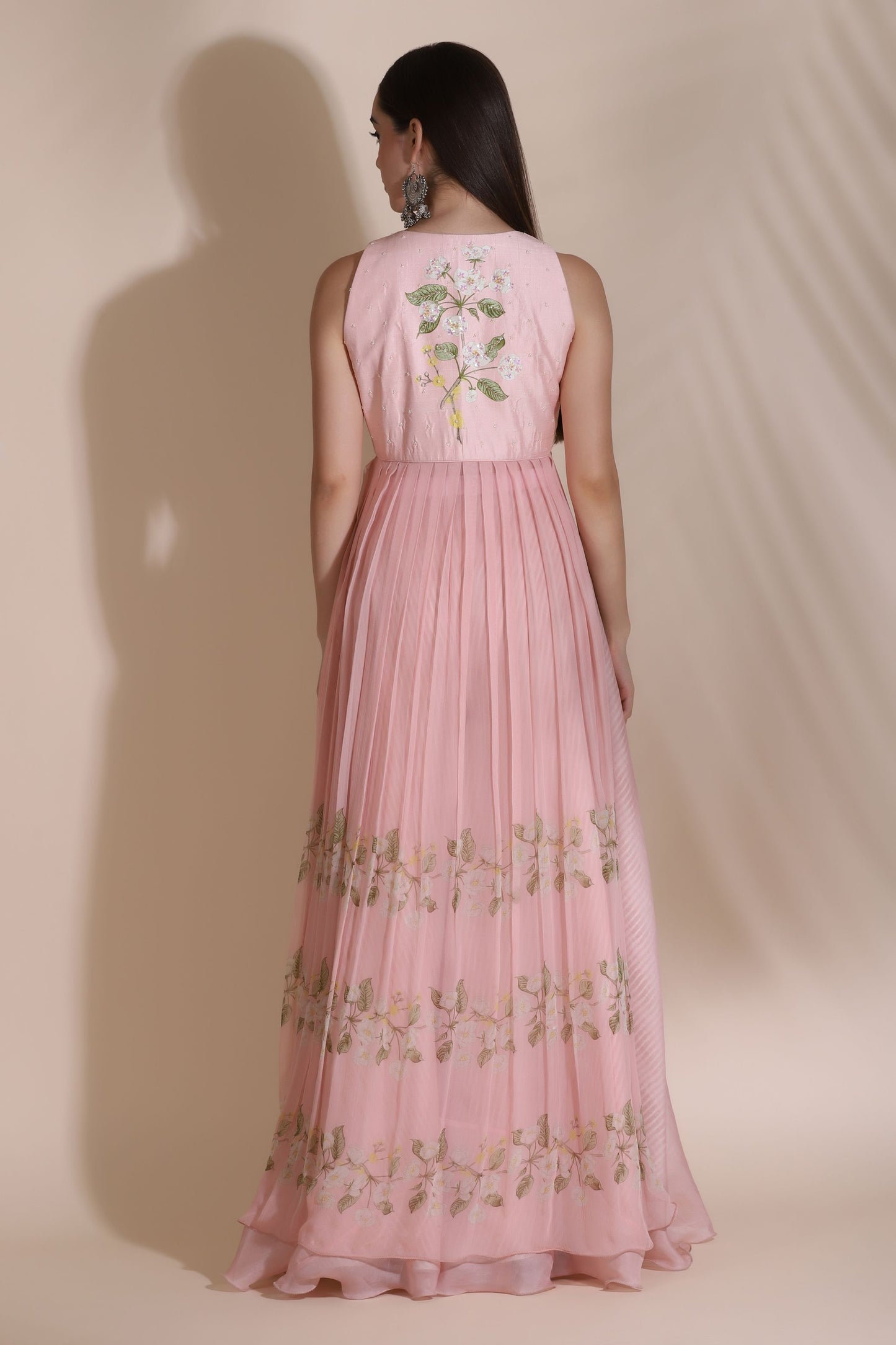 Leather Work Kurti with Pallazos