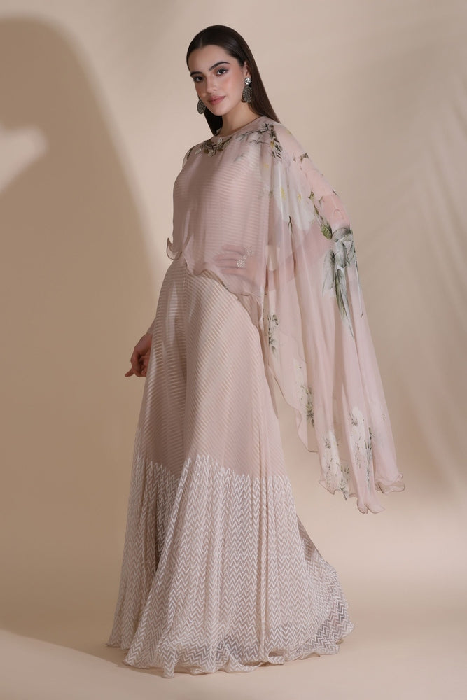 Jumpsuit with attached Cape Yashodhara