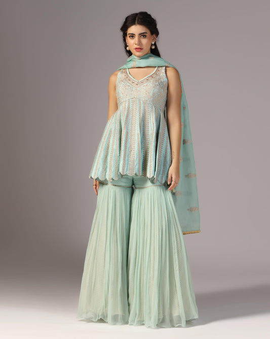 Green Kashmiri Set Yashodhara