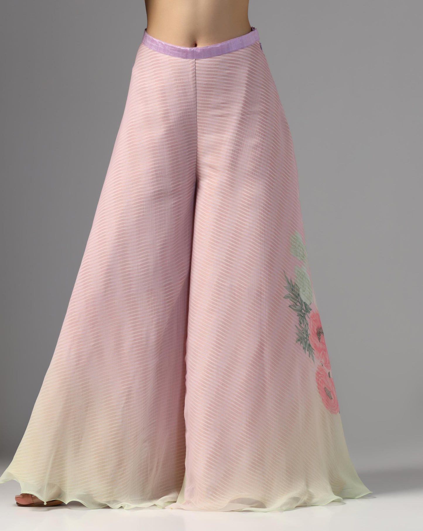 Blush Blossom Halter Palazzo Set