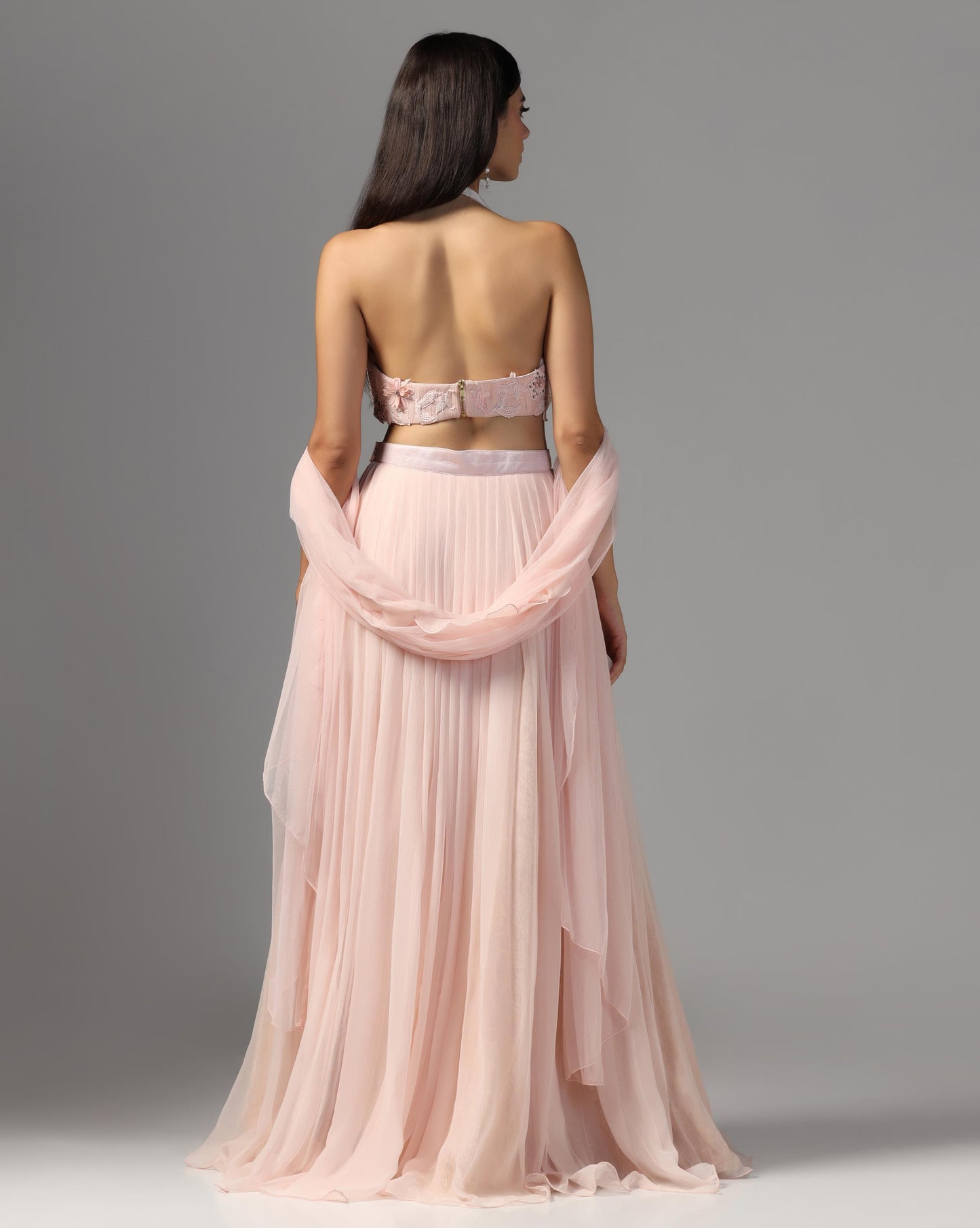 Rosé Whisper Pleated Lehenga Set