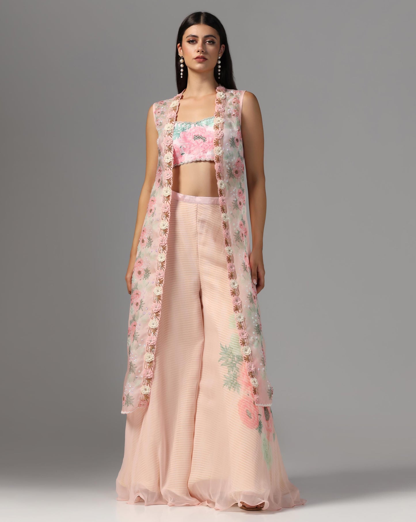 Blush Enchantment Cape & Palazzo Set