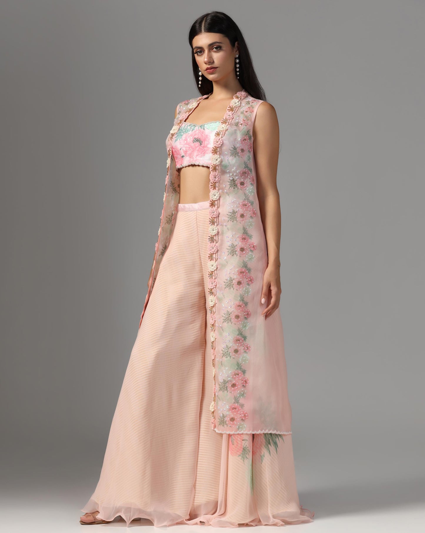 Blush Enchantment Cape & Palazzo Set
