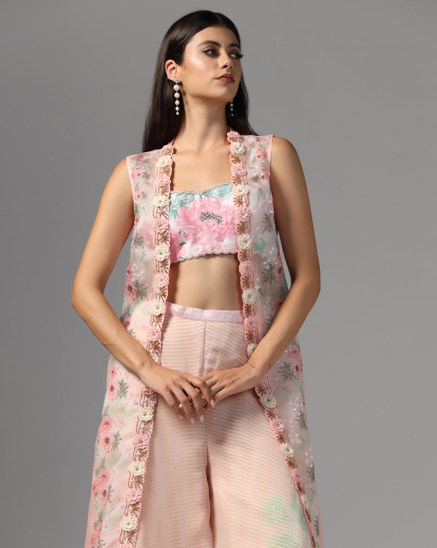 Blush Enchantment Cape & Palazzo Set