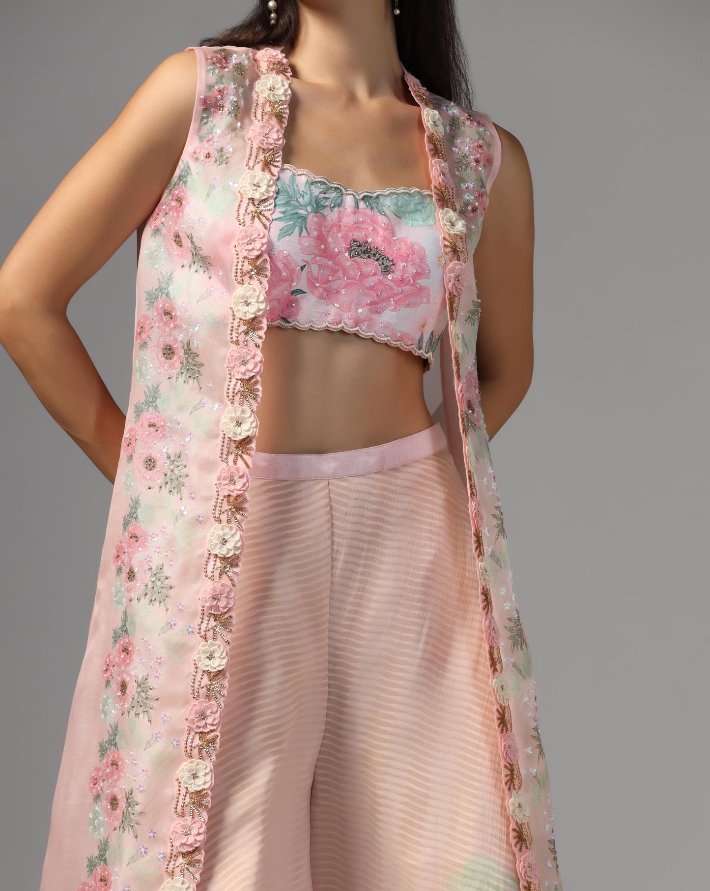 Blush Enchantment Cape & Palazzo Set