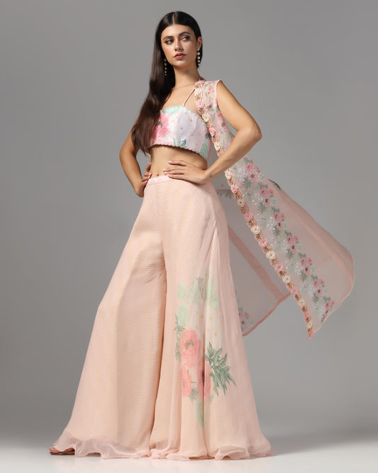 Blush Enchantment Cape & Palazzo Set