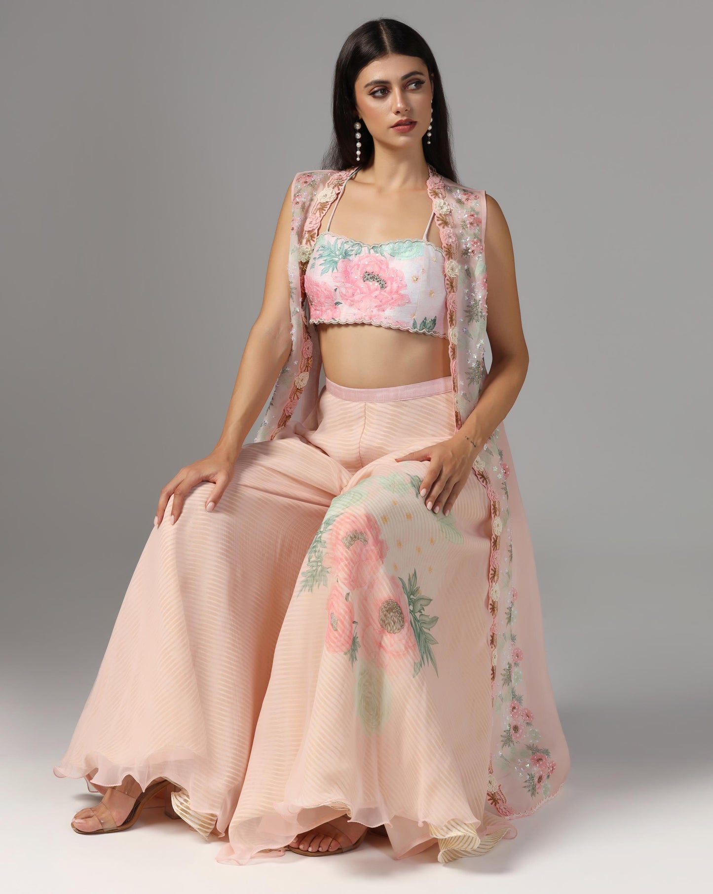 Blush Enchantment Cape & Palazzo Set