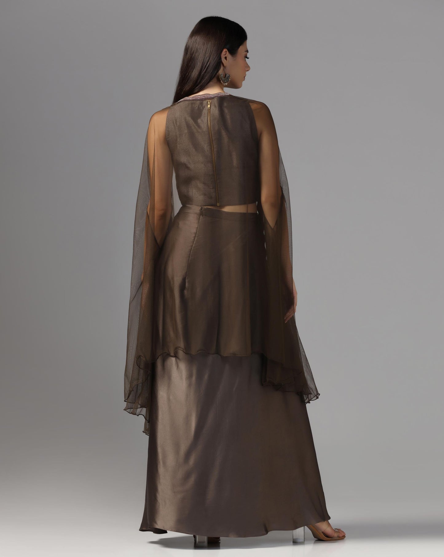 Ethereal Mocha Cutwork Fusion Set