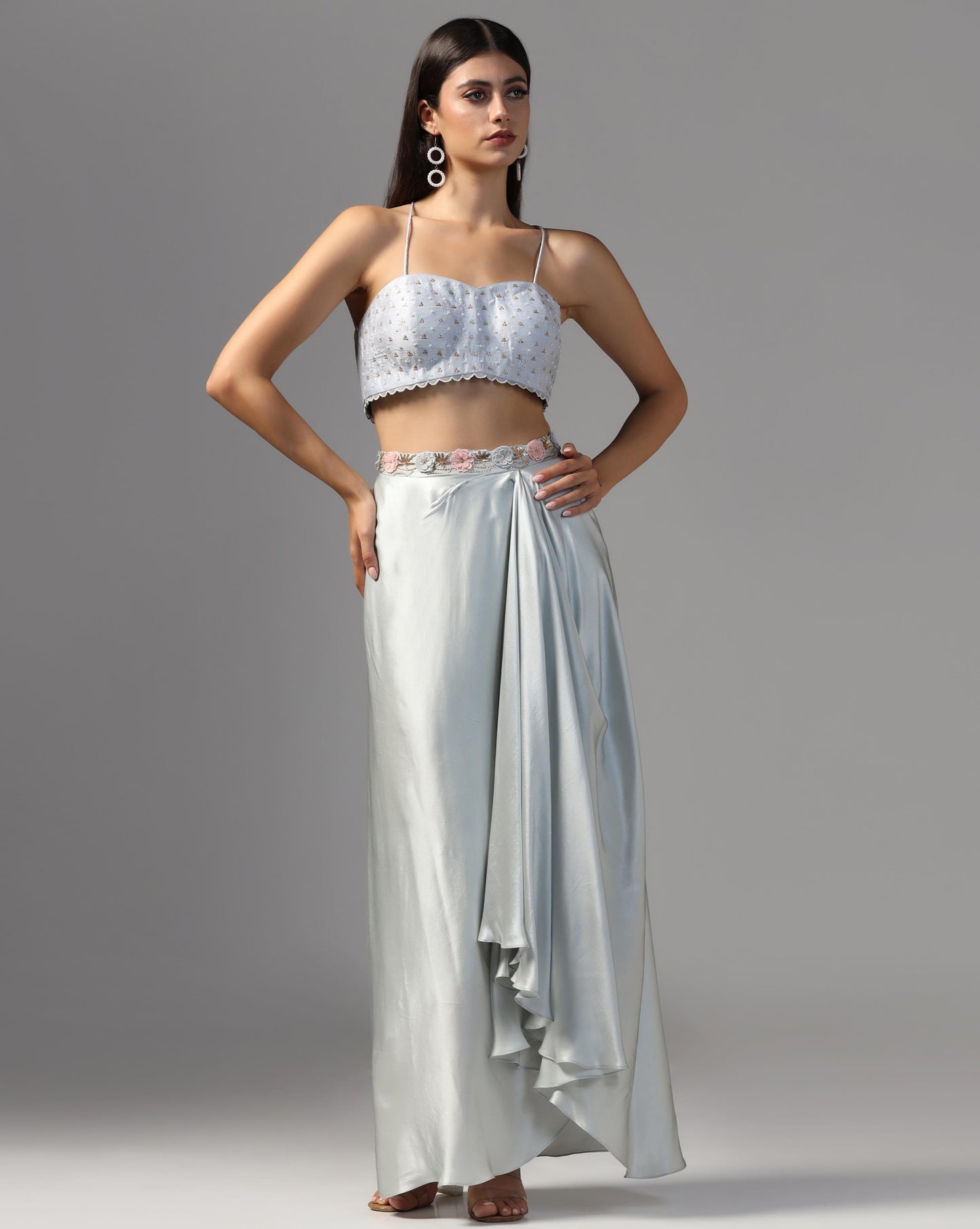 Serene Frost Flora Cape & Drape Set