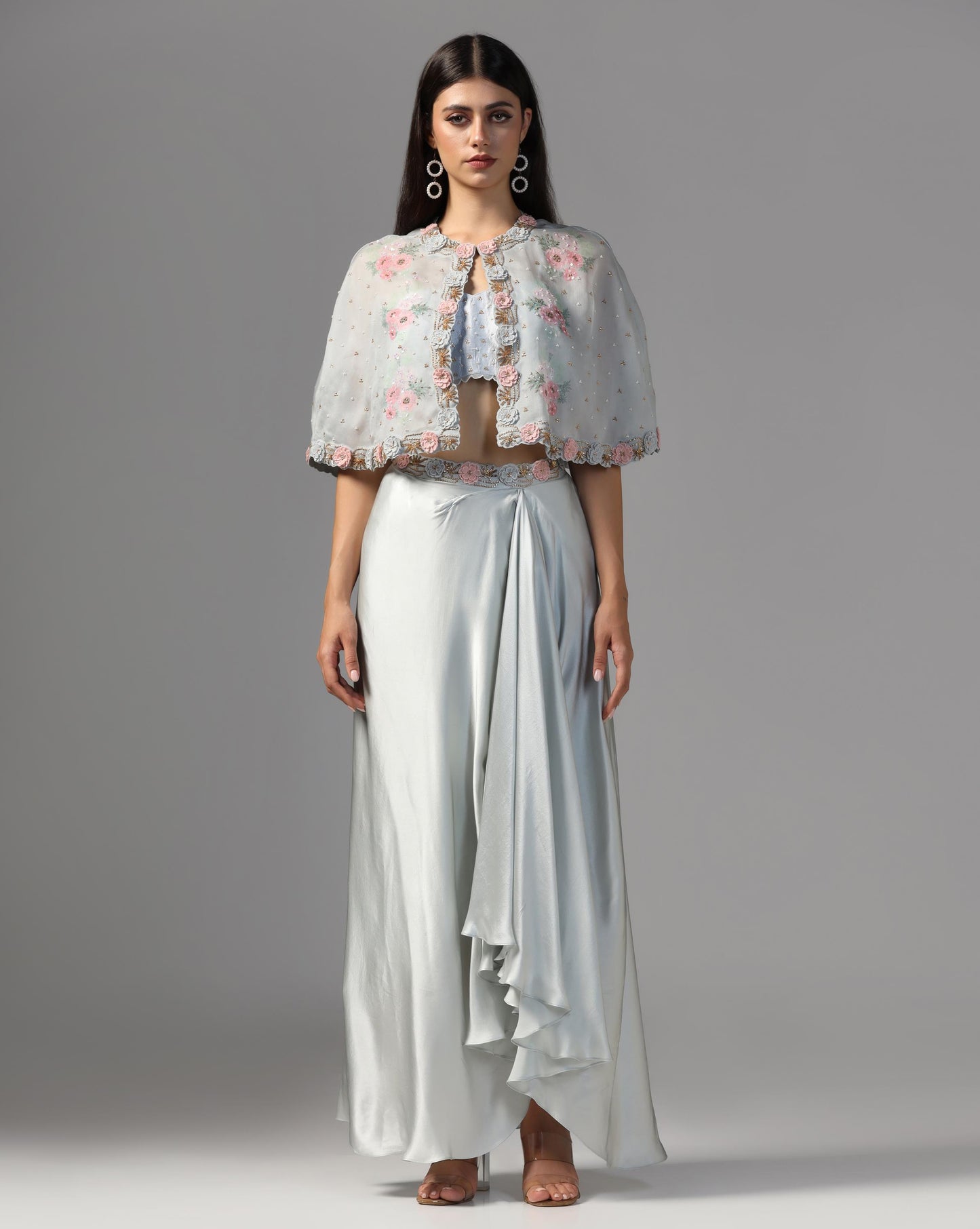 Serene Frost Flora Cape & Drape Set