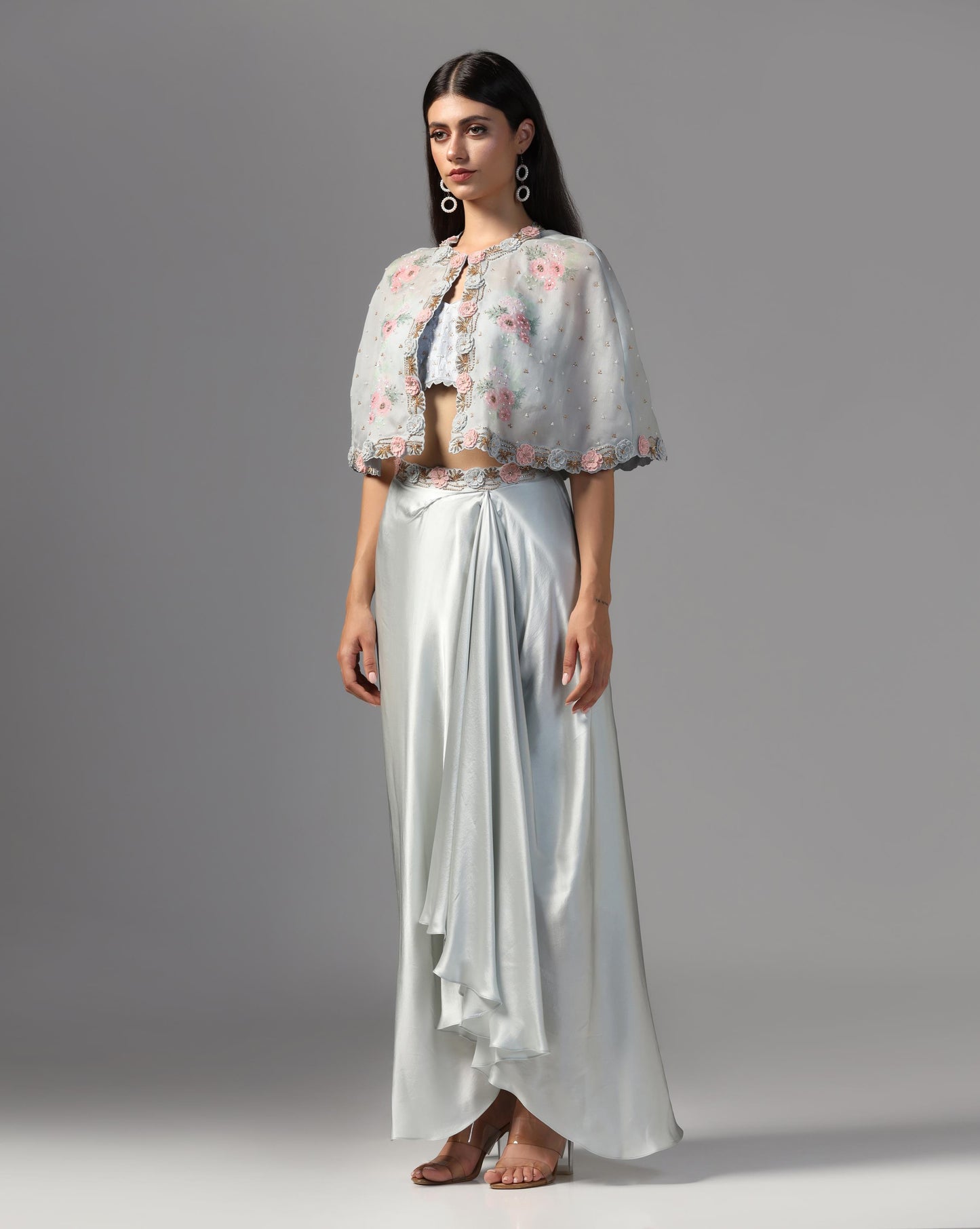 Serene Frost Flora Cape & Drape Set