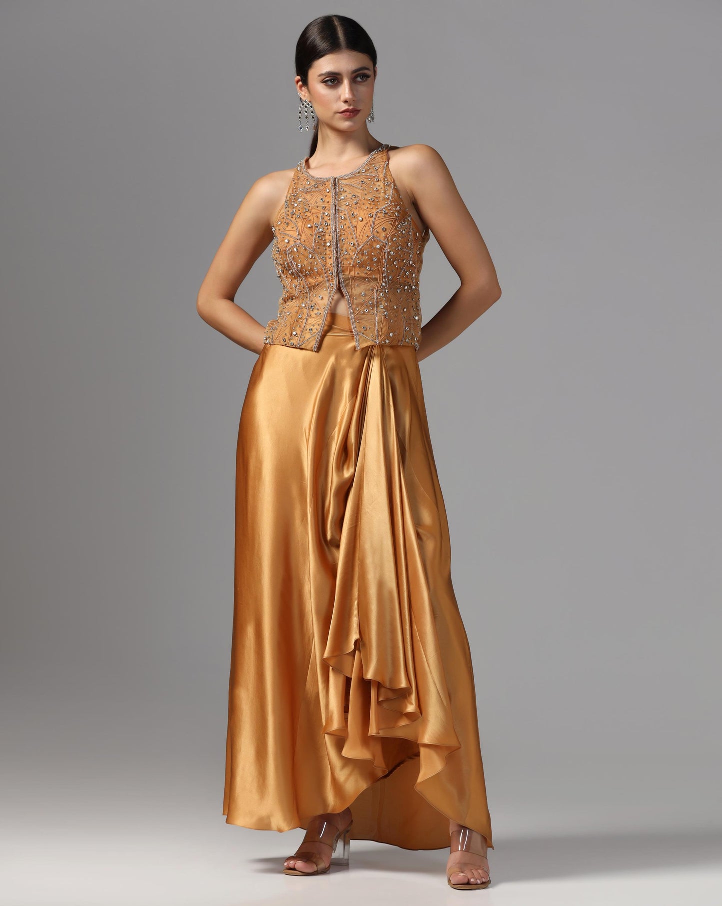 Amber Radiance Crystal-Studded Fusion Set