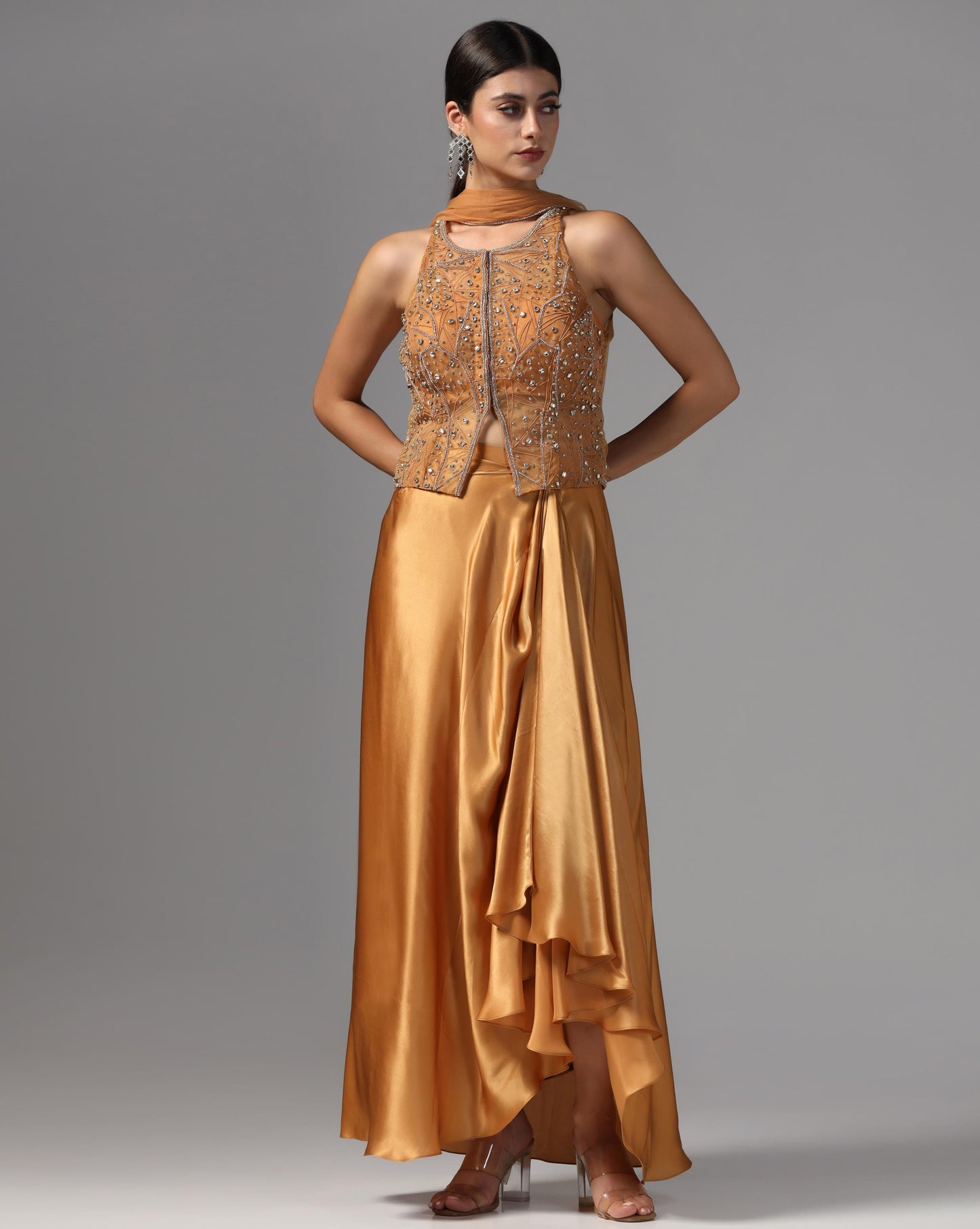 Amber Radiance Crystal-Studded Fusion Set
