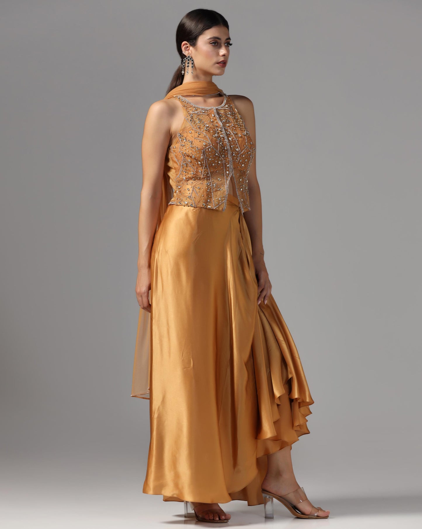 Amber Radiance Crystal-Studded Fusion Set