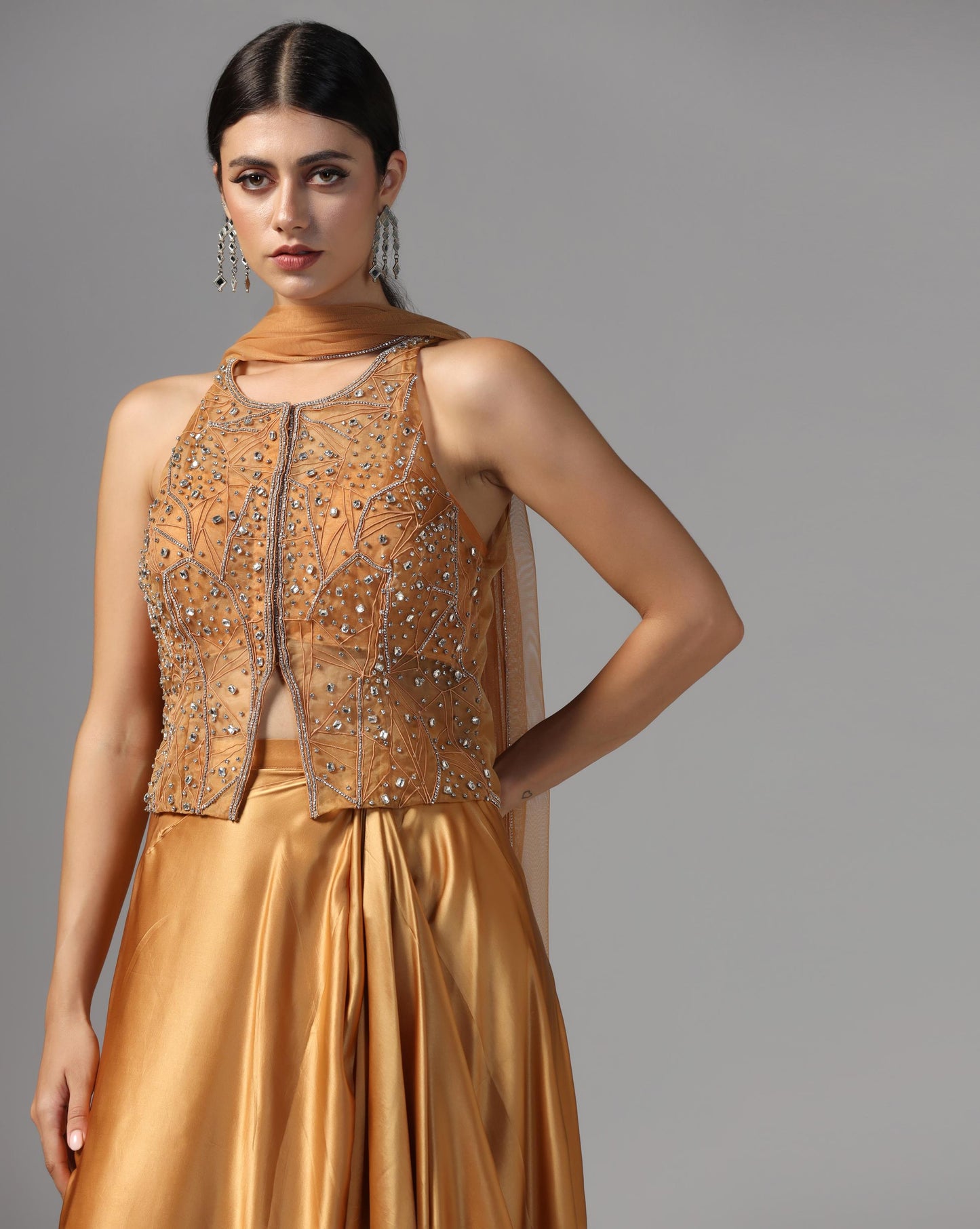 Amber Radiance Crystal-Studded Fusion Set