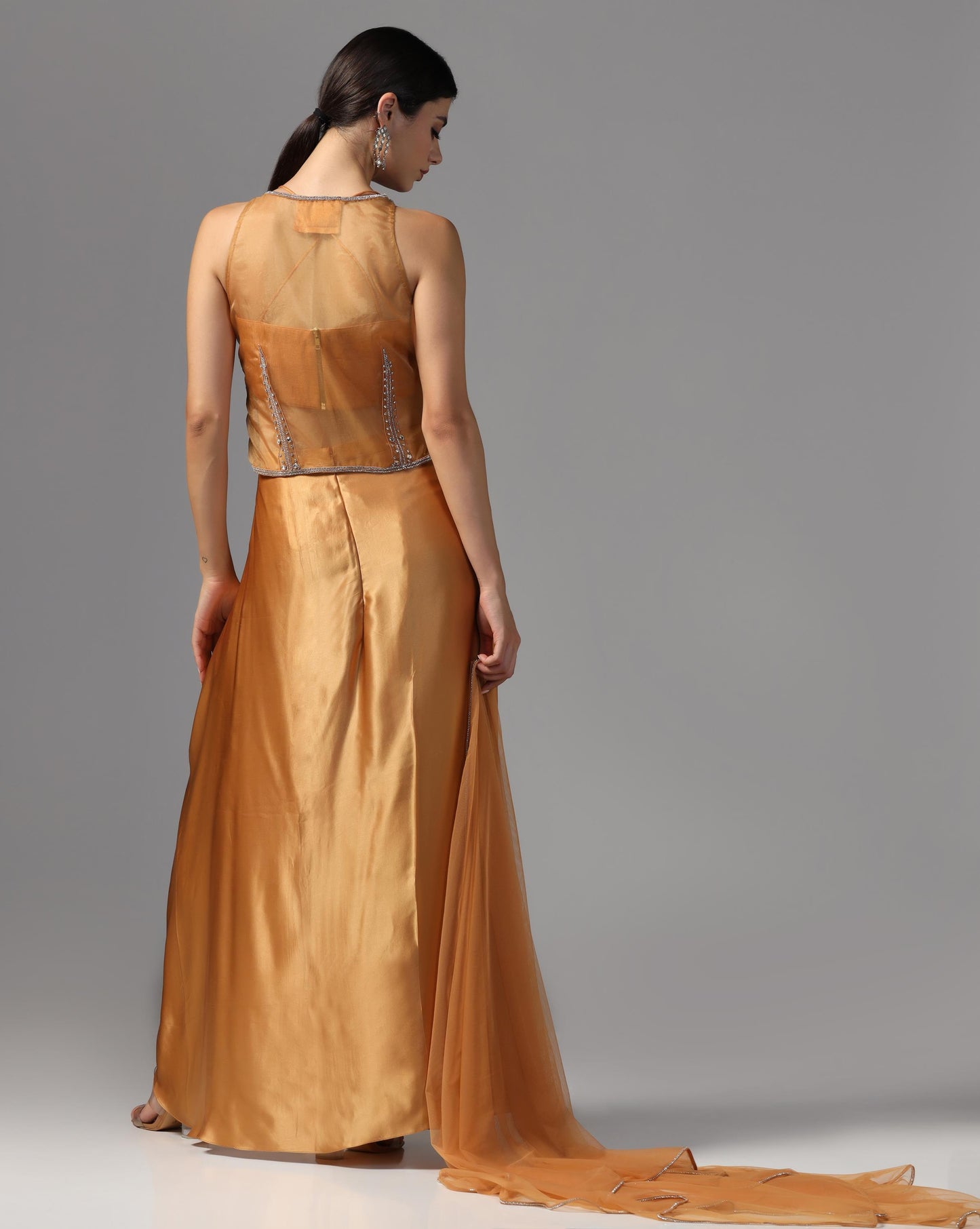 Amber Radiance Crystal-Studded Fusion Set