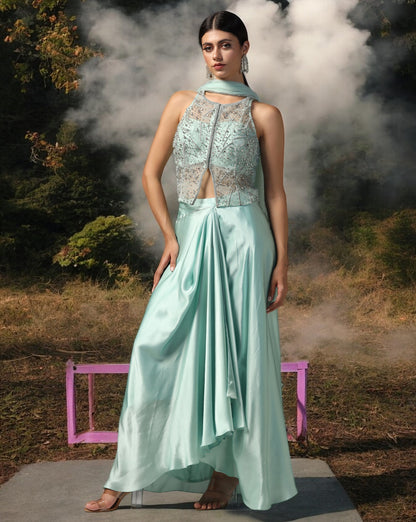 Draped Skirt Set