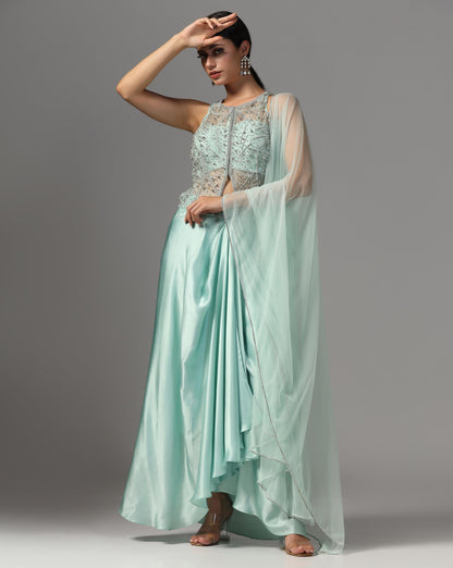 Draped Skirt Set