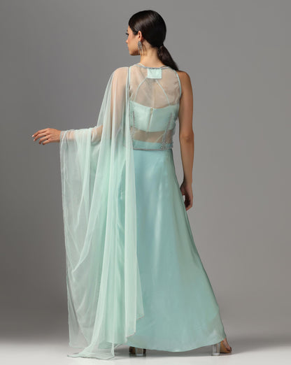 Draped Skirt Set