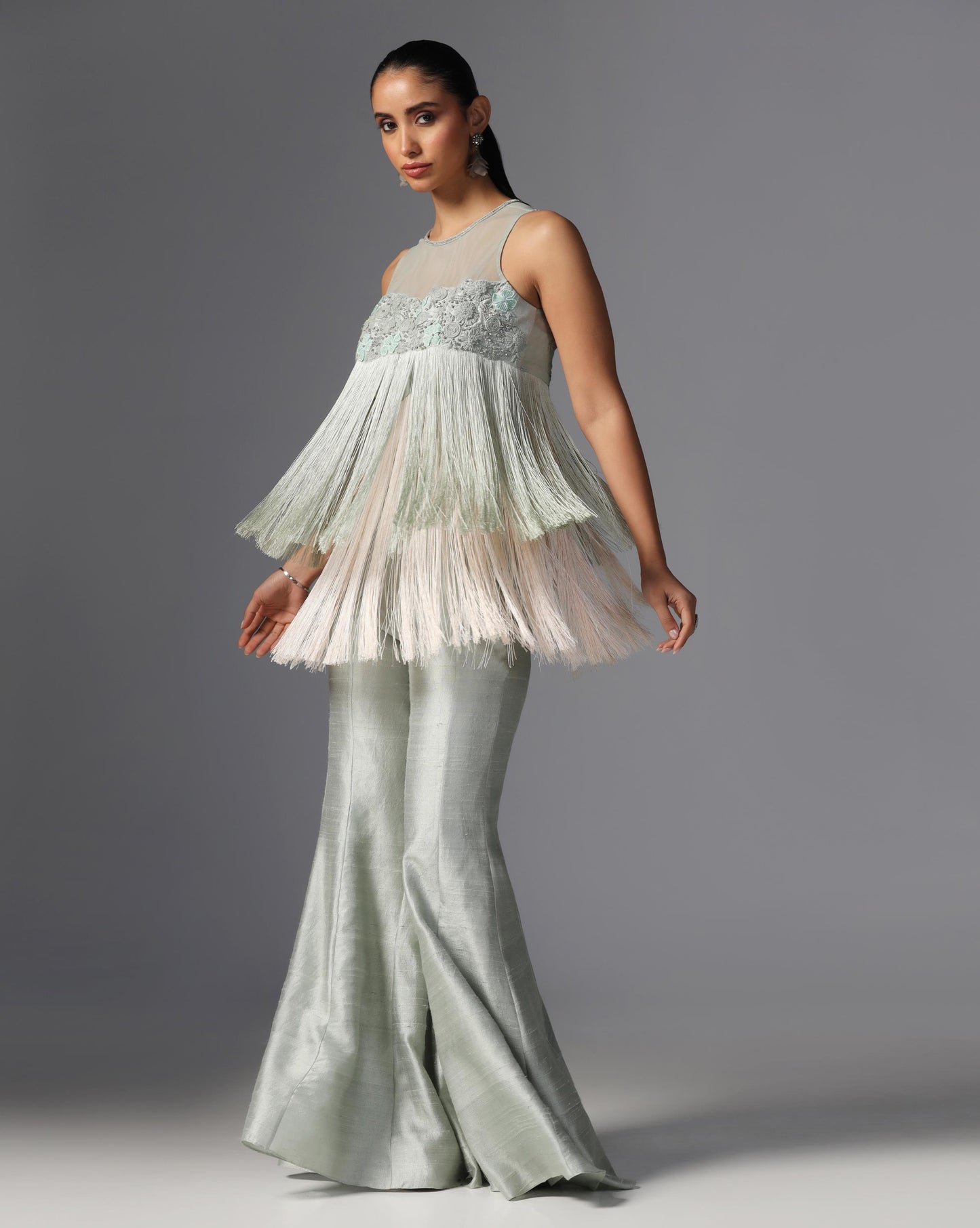 Silver Mist Fringe Set